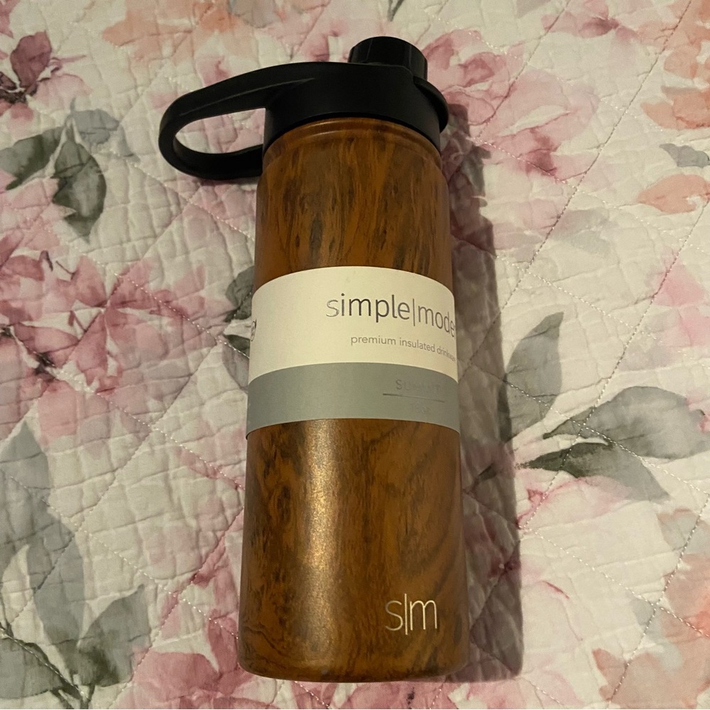 Simple Modern Wood Print Thermos